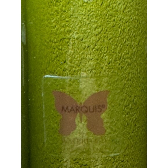 Waterford Crystal Marquis Green Merengue Vase 17" Olive Avocado - Picture 5 of 7